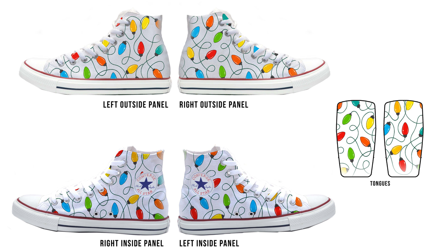 All Lit Up Converse Chucks High Top Shoes