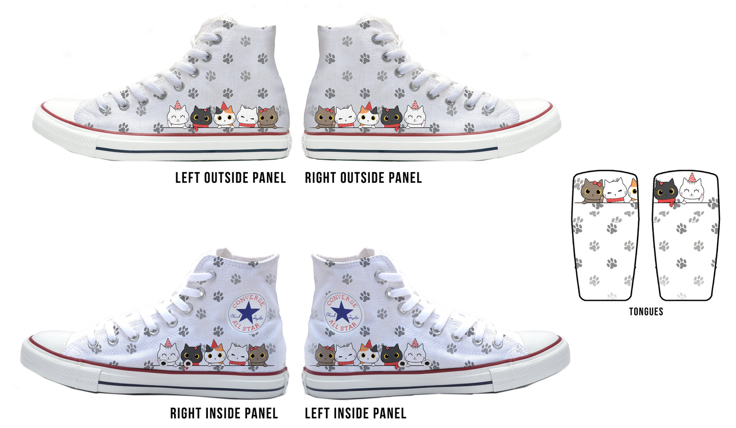 Cat Lady Purrfection Converse Chucks High Top Shoes