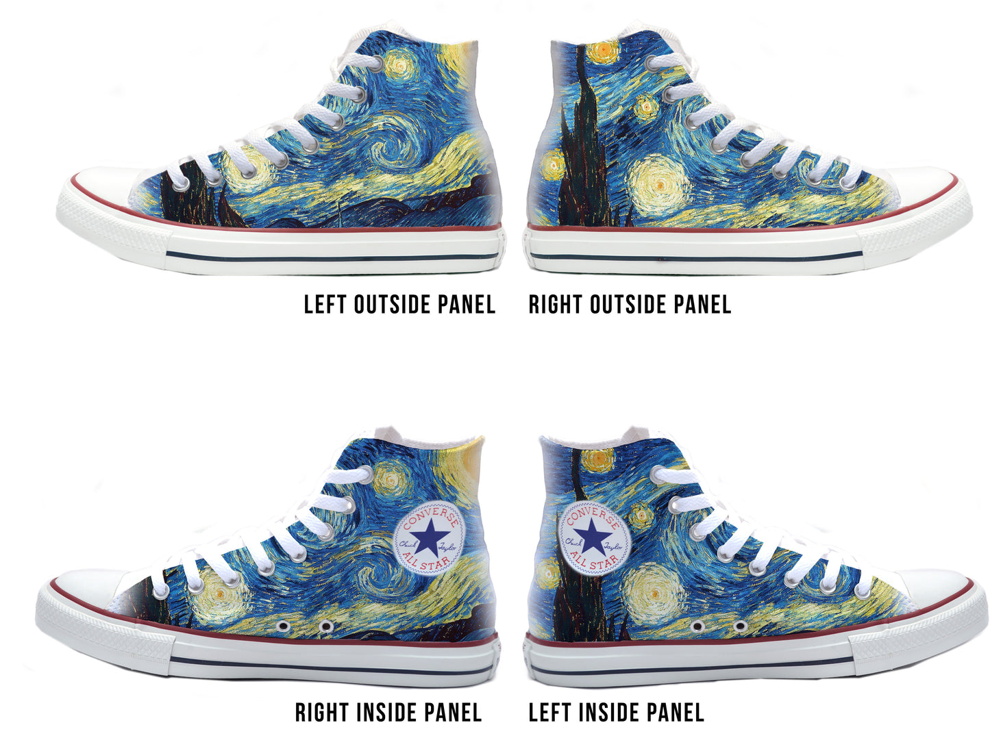 Van Gogh Starry Night Converse Chucks High Top Shoes