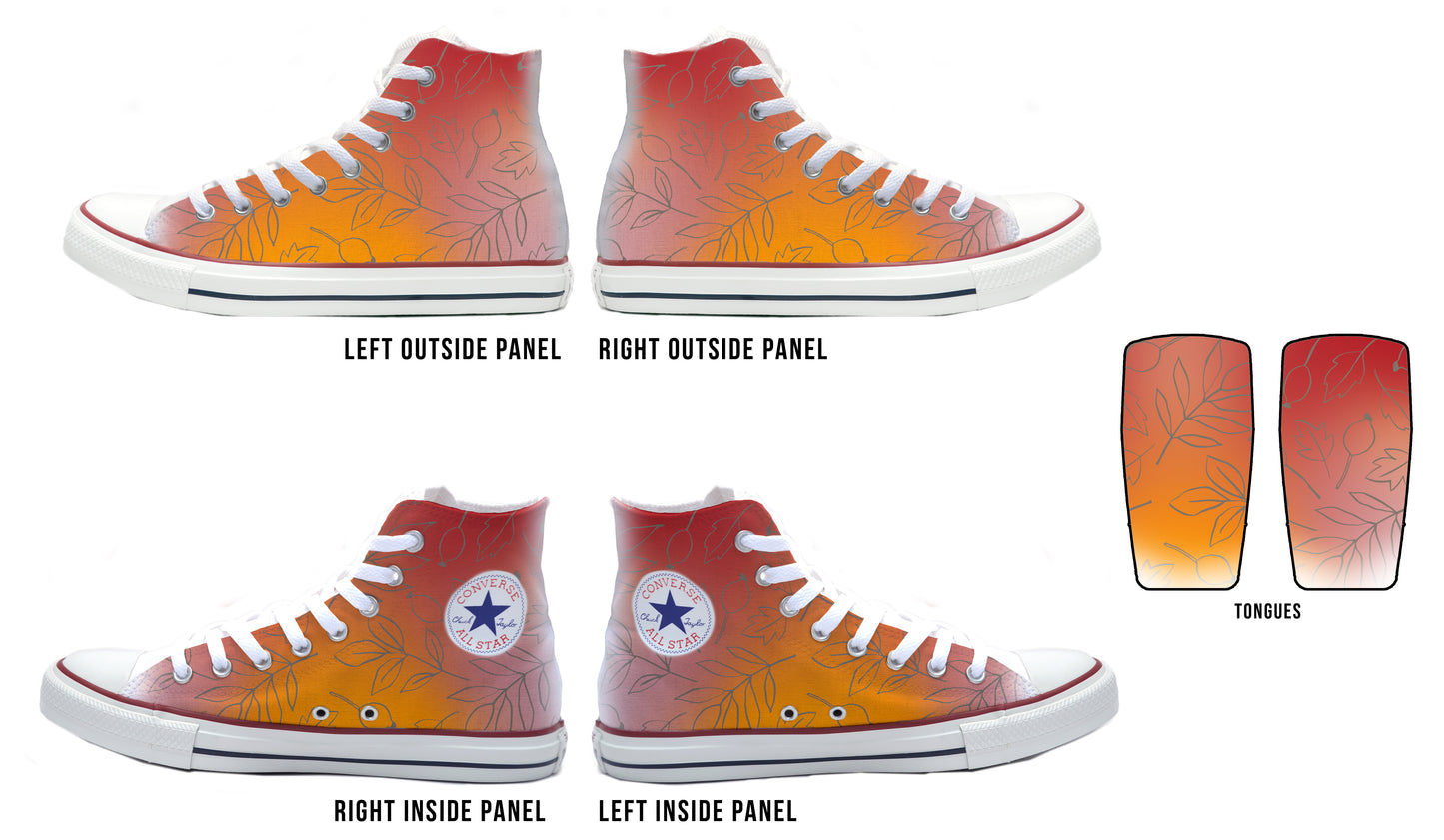 Fall Leaves Converse Chucks High Top Shoes