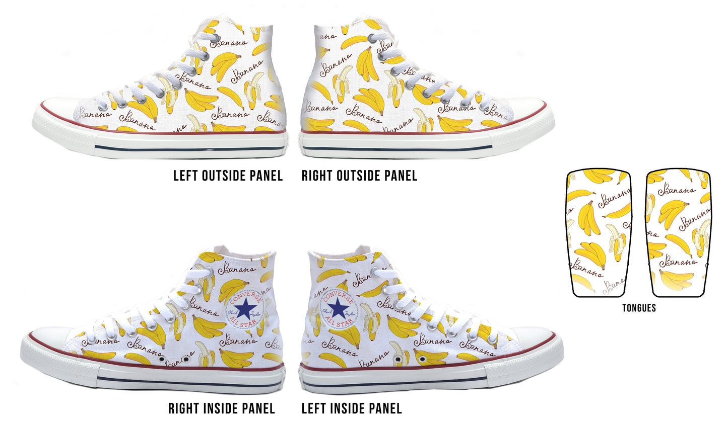 Go Bananas Converse Chucks High Top Shoes