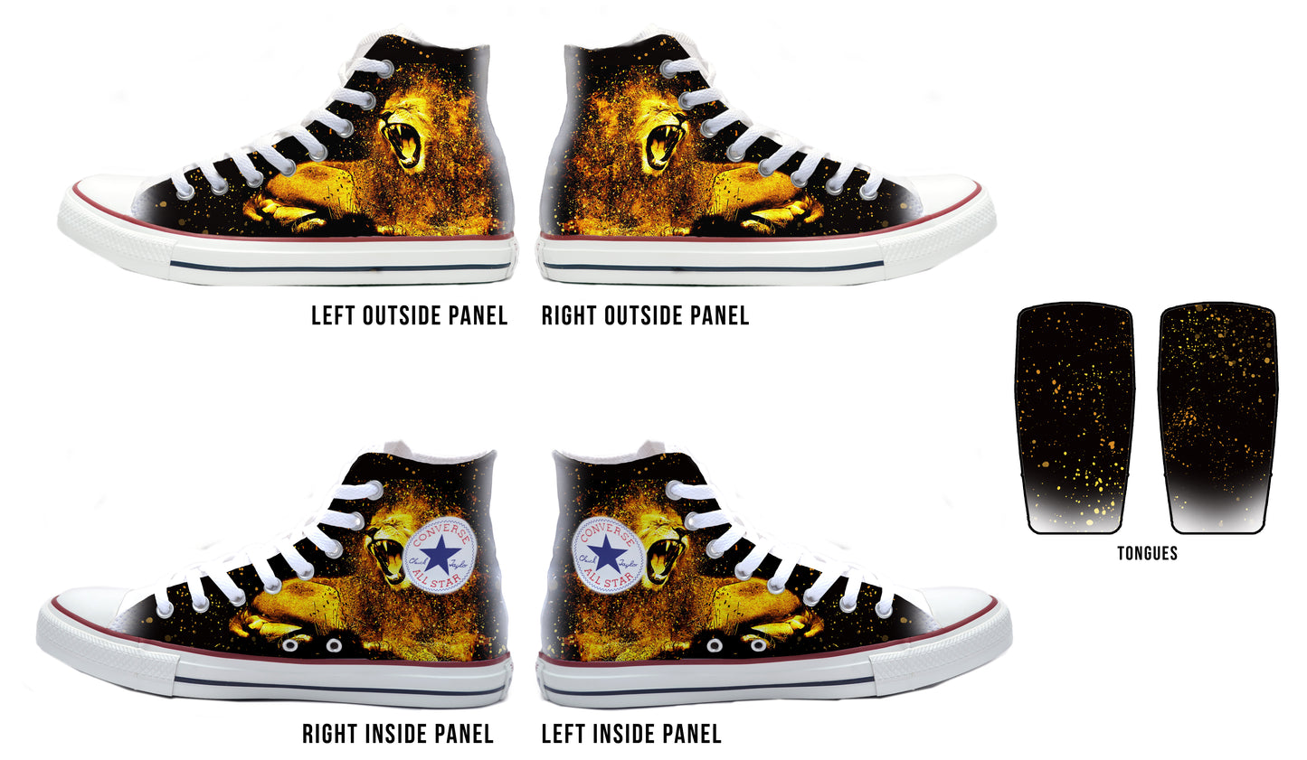 King Of The Jungle Converse Chucks High Top Shoes