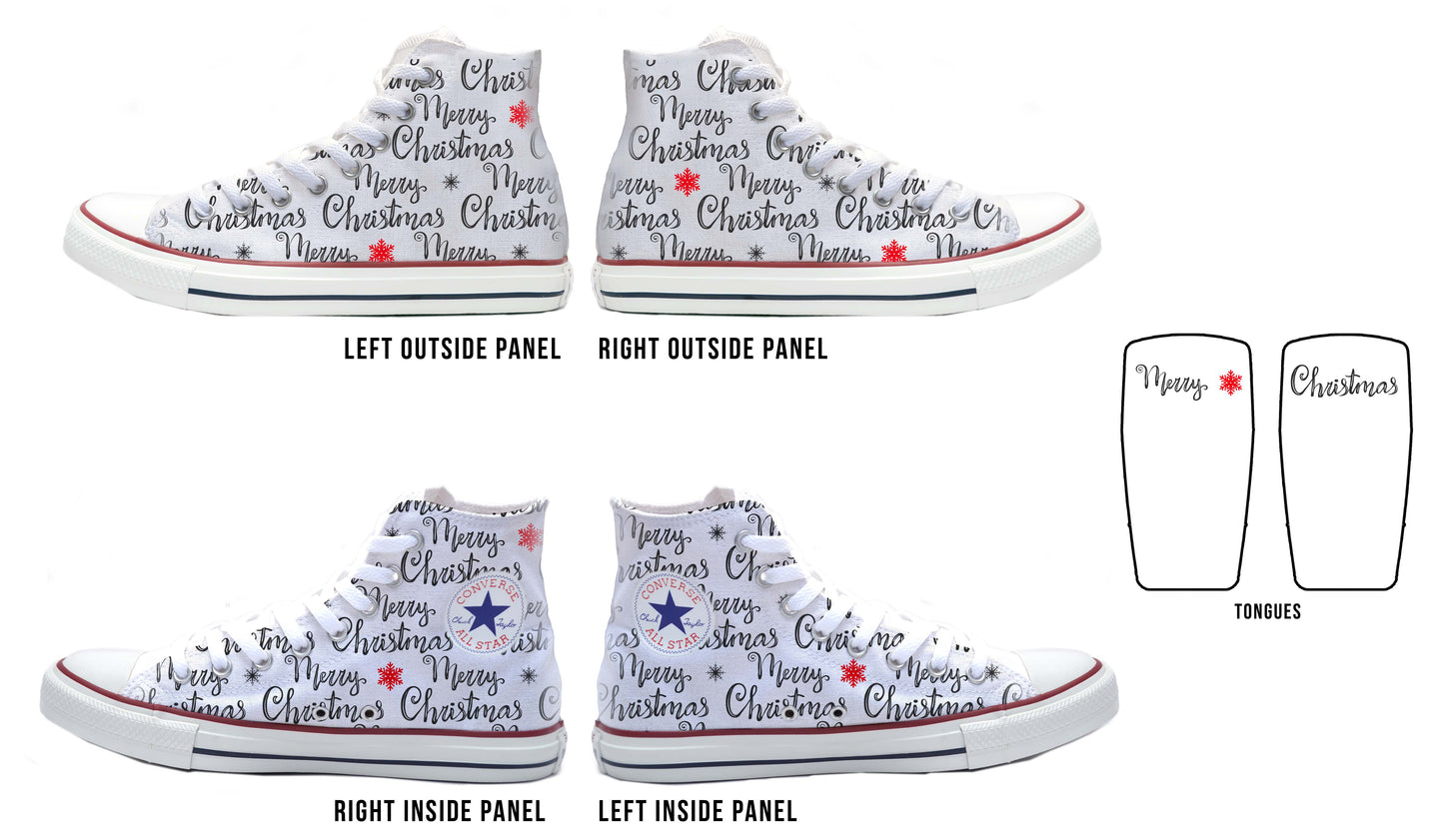 Merry Christmas Converse Chucks High Top Shoes