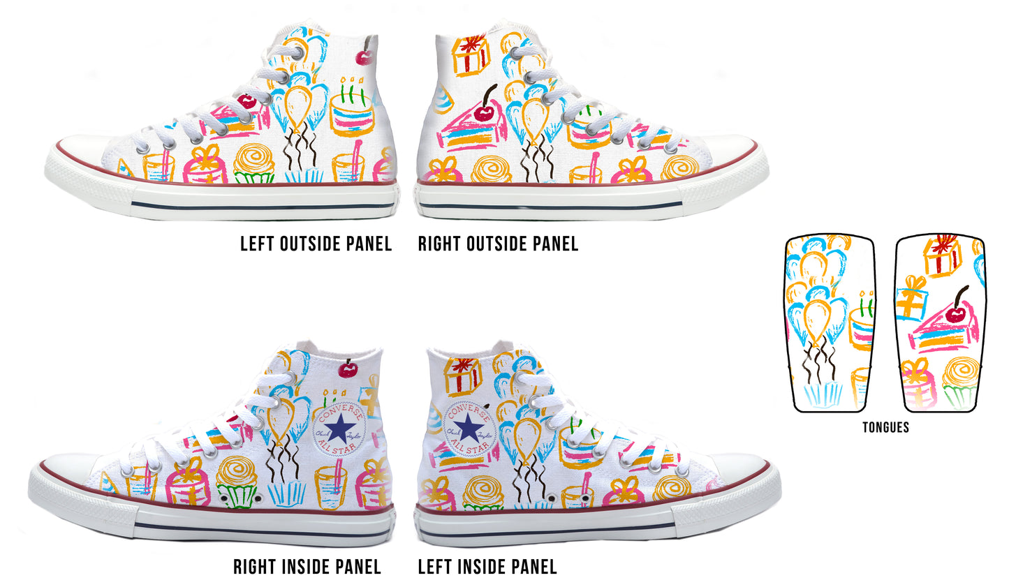 Happy Birthday Converse Chucks High Top Shoes