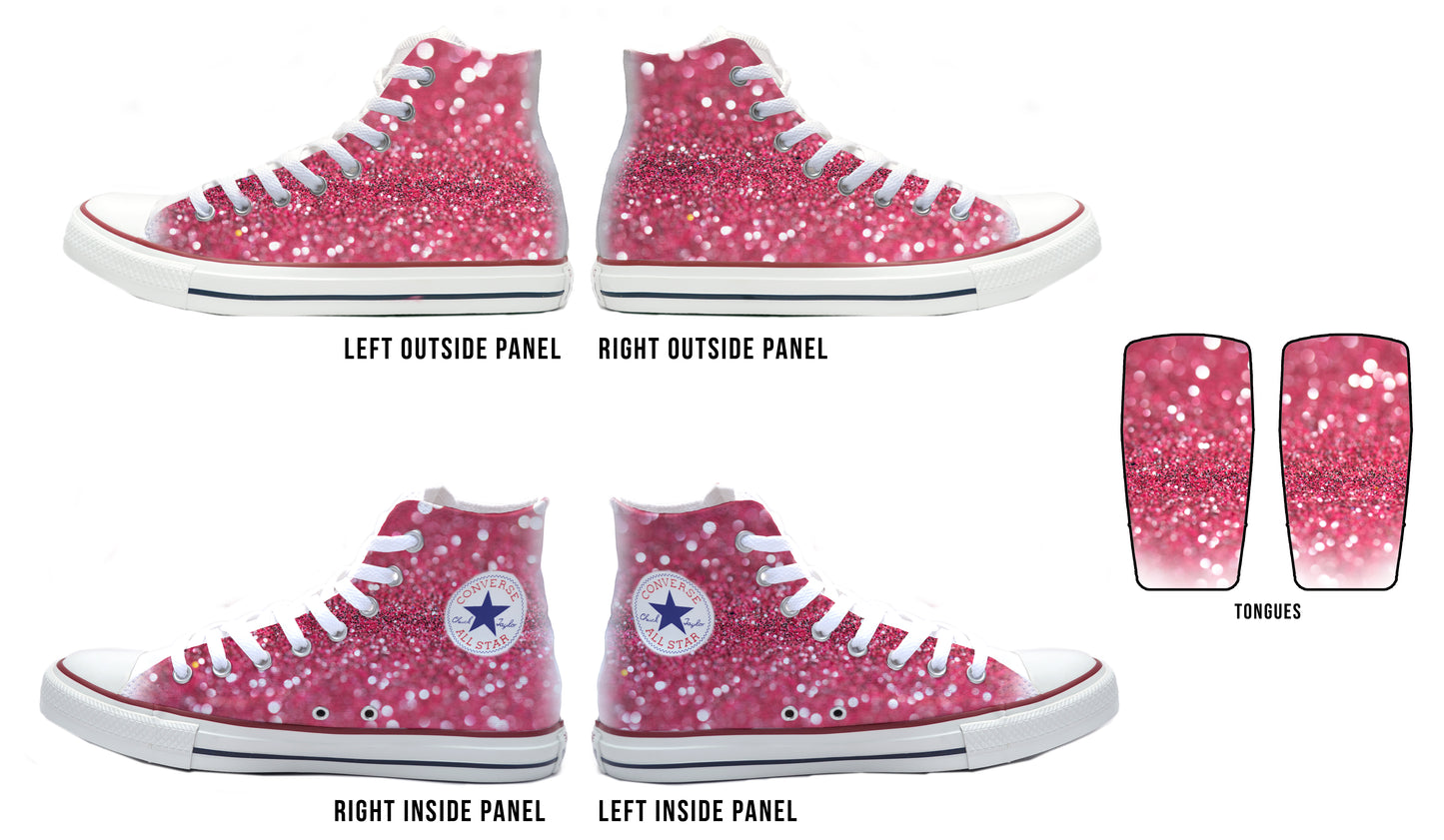 Sparkles Pink Converse Chucks High Top Shoes