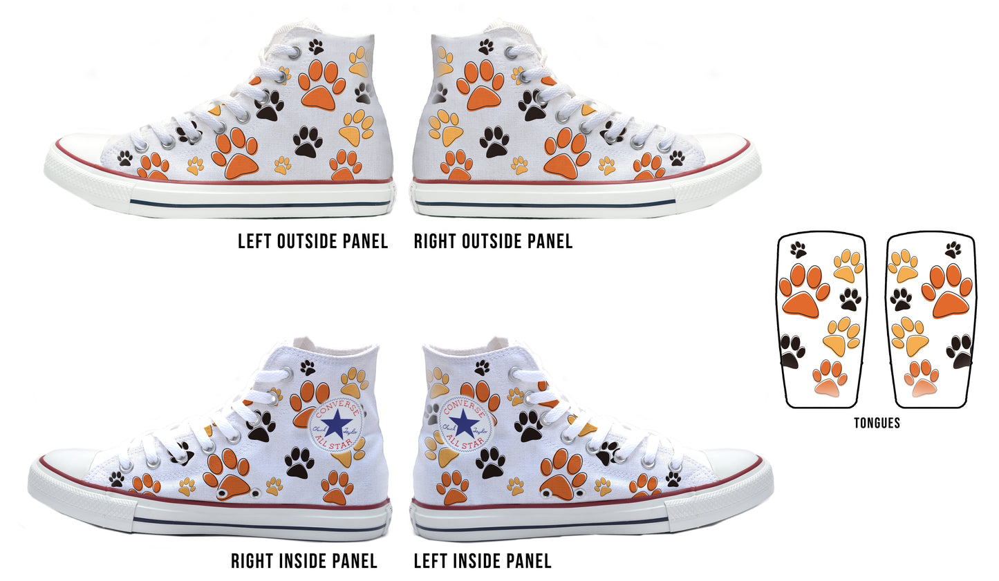 Paws Converse Chucks High Top Shoes