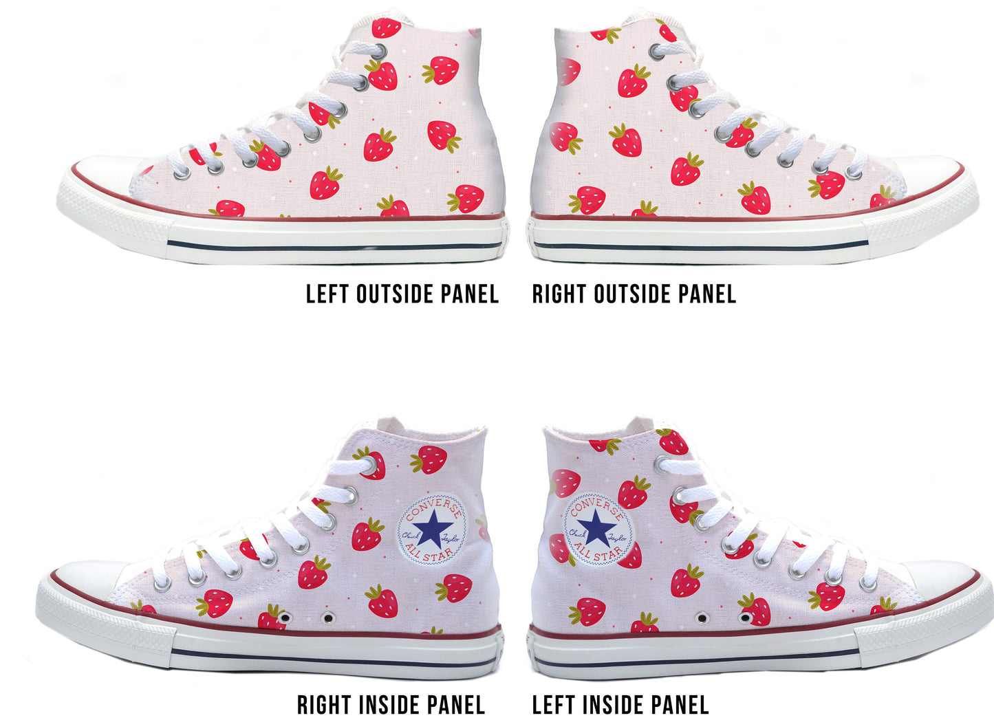 Strawberries Converse Chucks High Top Shoes
