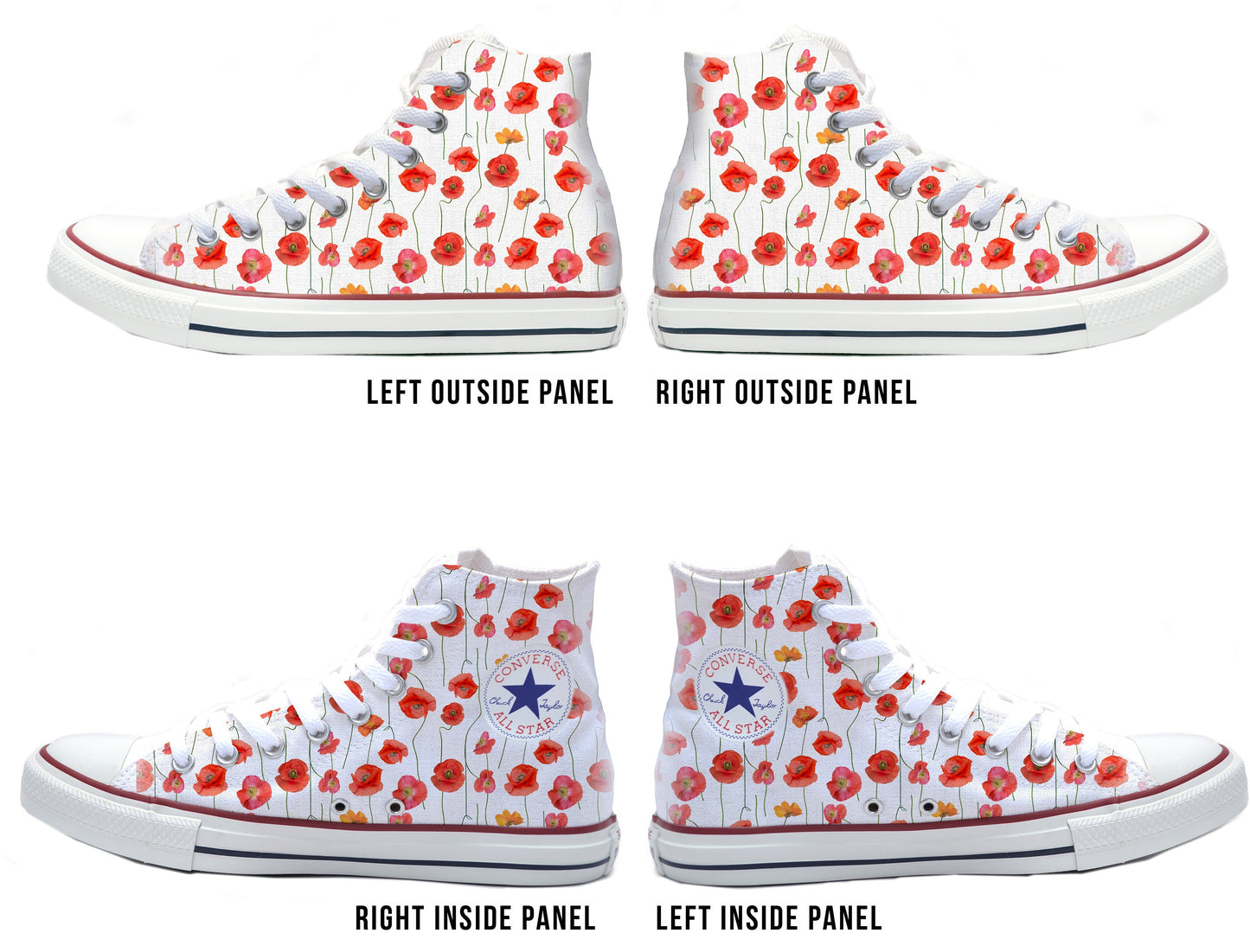 Poppies Converse Chucks High Top Shoes