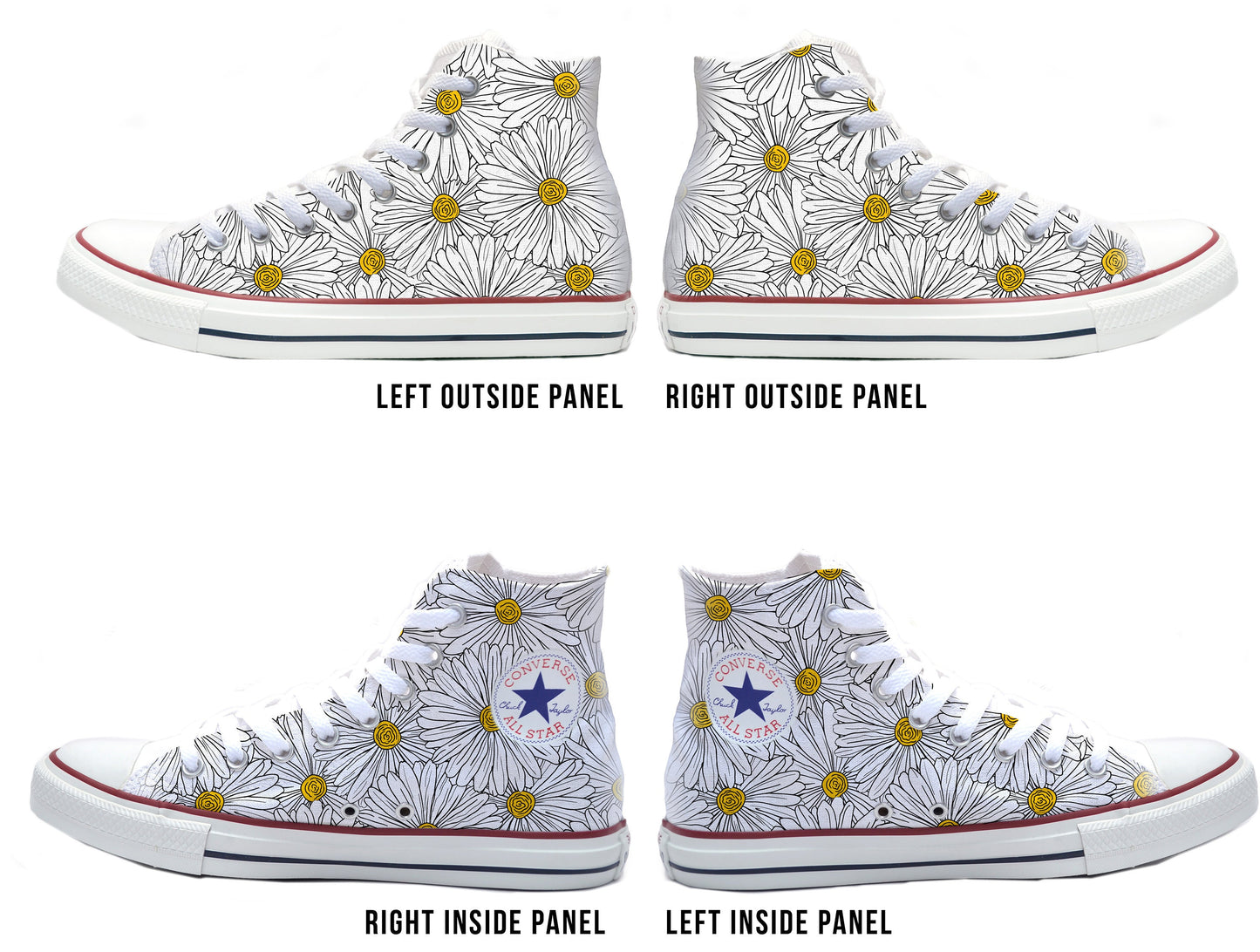 Daisies Converse Chucks High Top Shoes