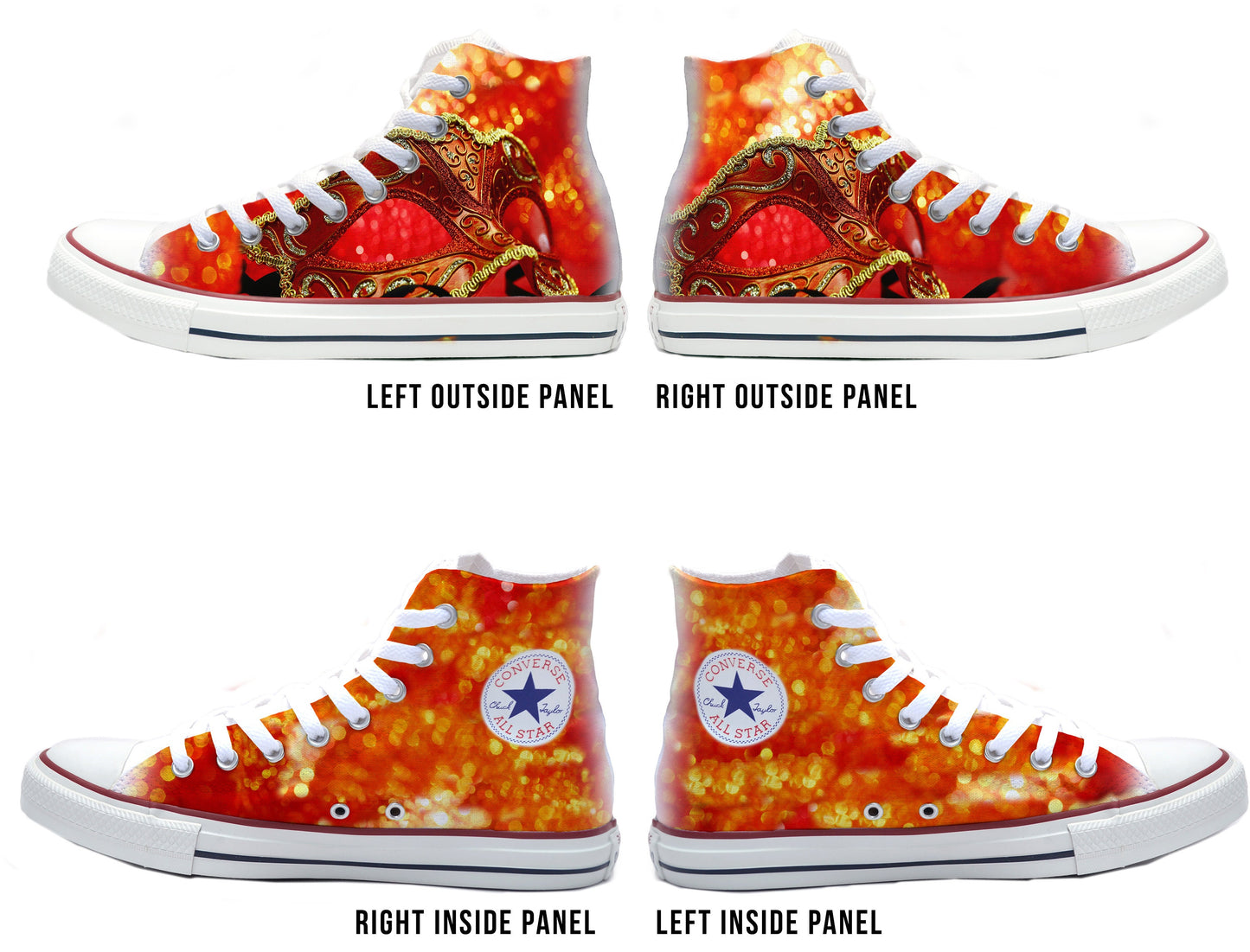 Masquerade Converse Chucks High Top Shoes