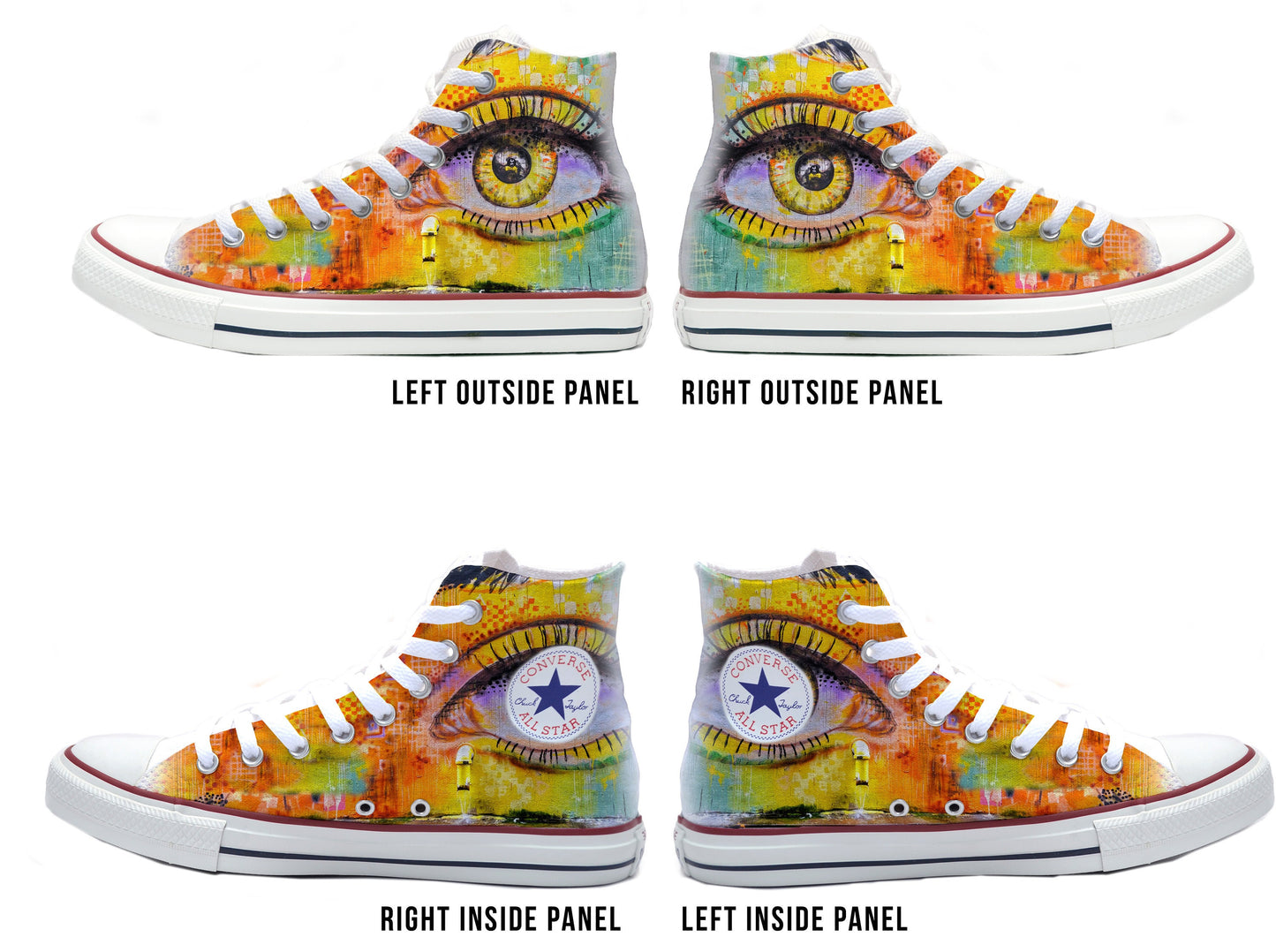 Graffiti Eye Converse Chucks High Top Shoes