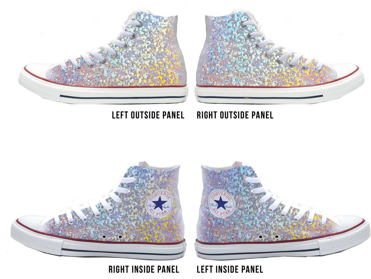 Pastel Shimmer Converse Chucks High Top Shoes