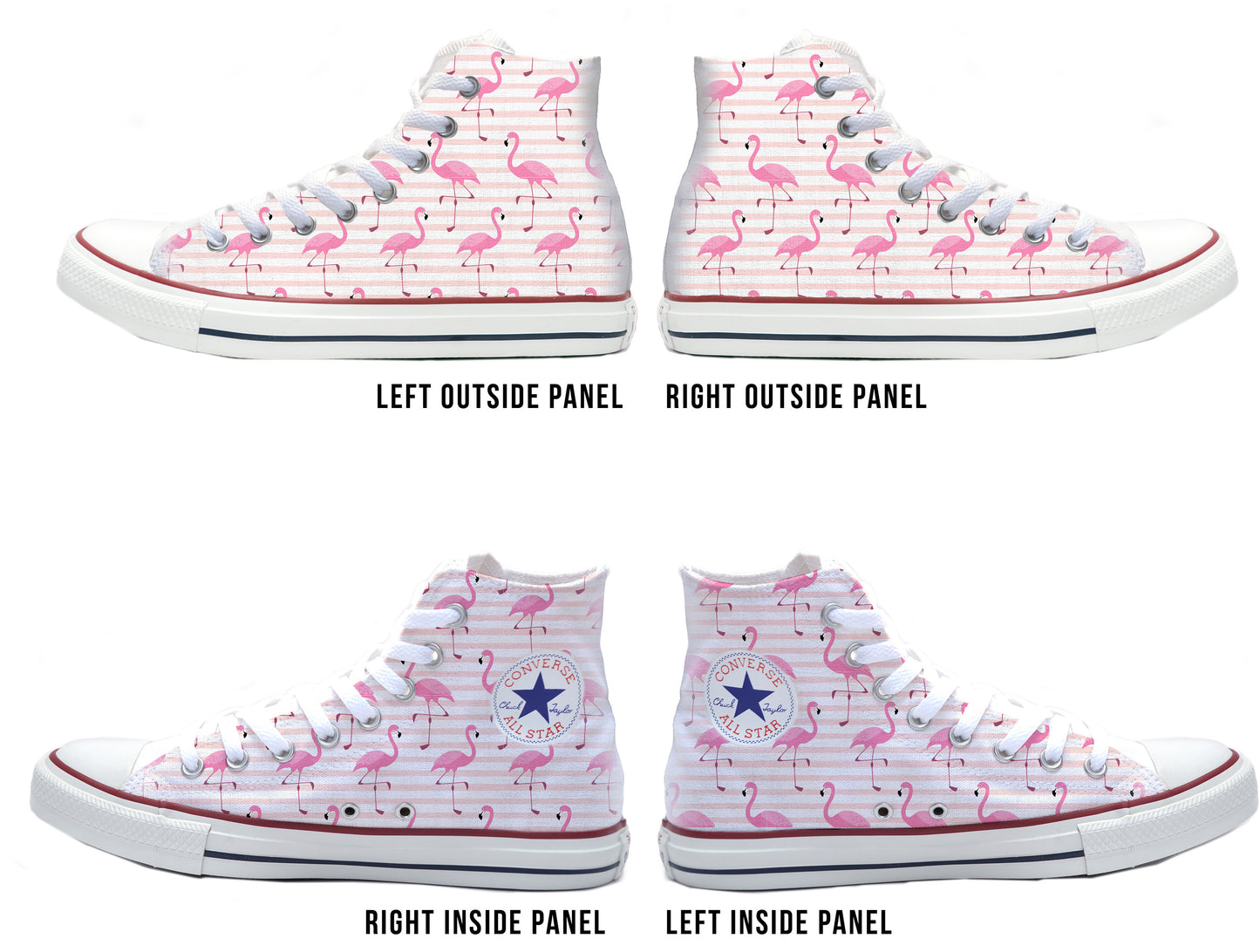 Flamingo Fling Converse Chucks High Top Shoes