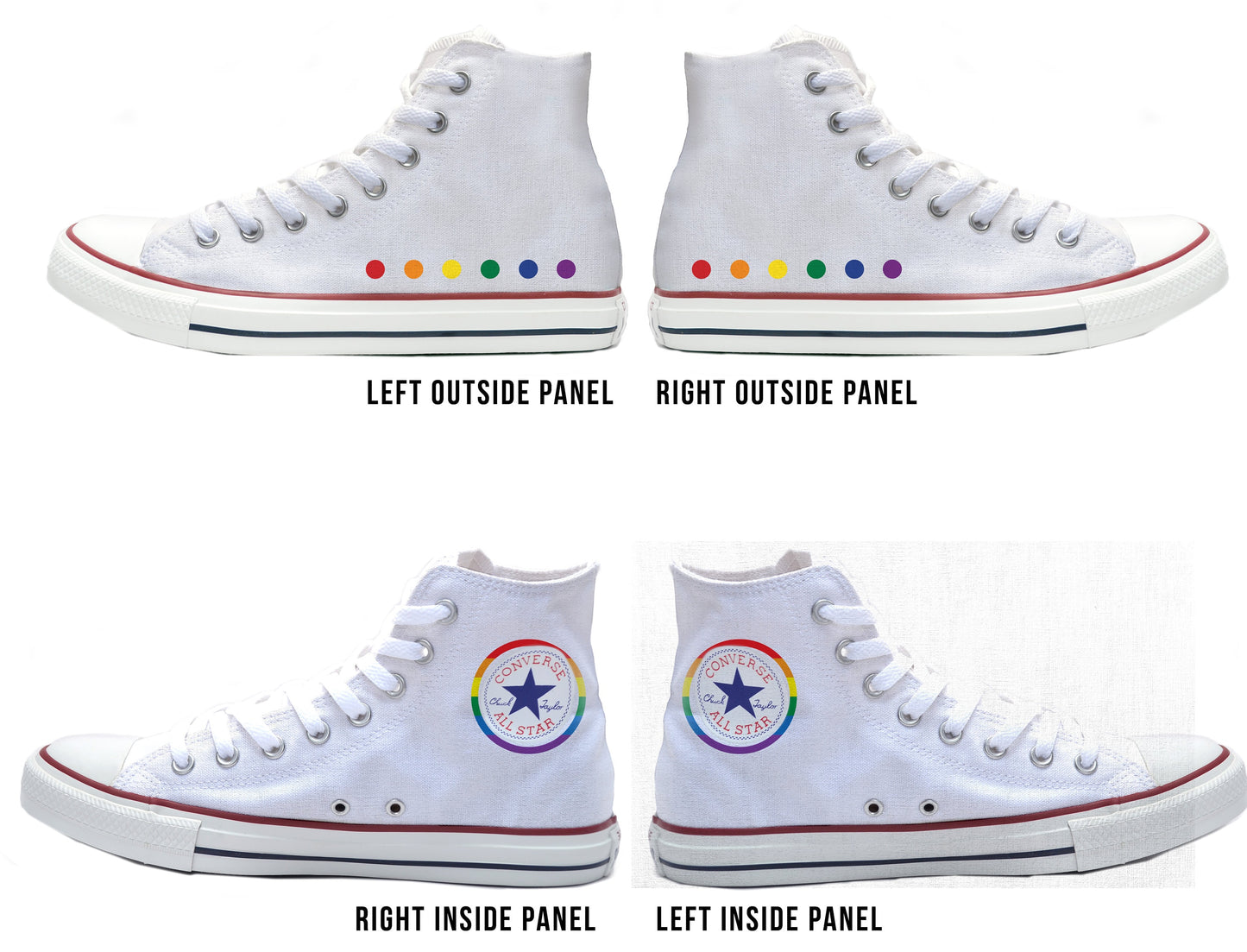 Rainbow Converse Chucks High Top Shoes