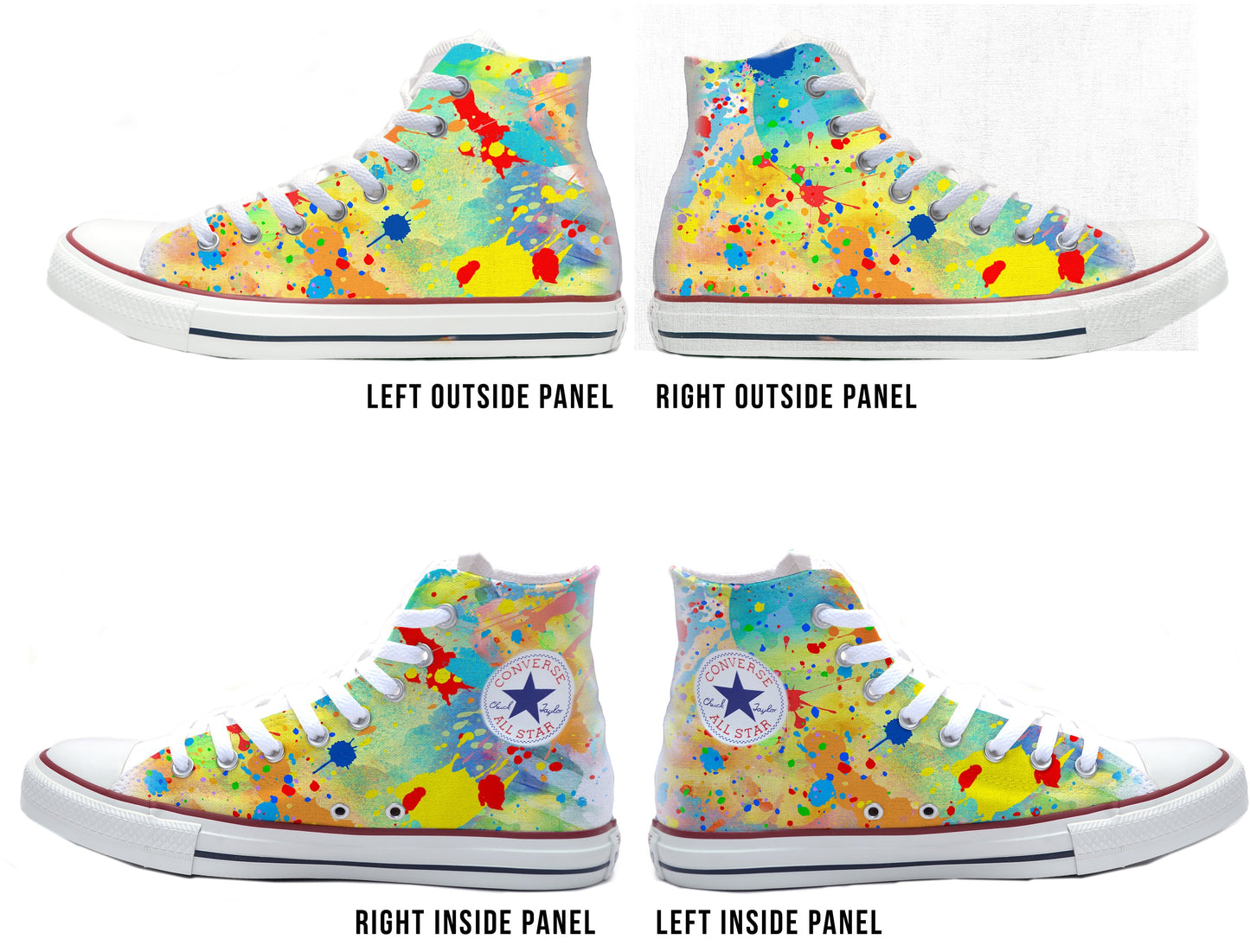 Paint Splatter Converse Chucks High Top Shoes