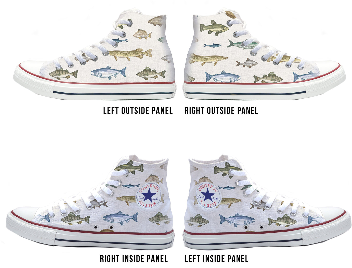 Fish Converse Chucks High Top Shoes