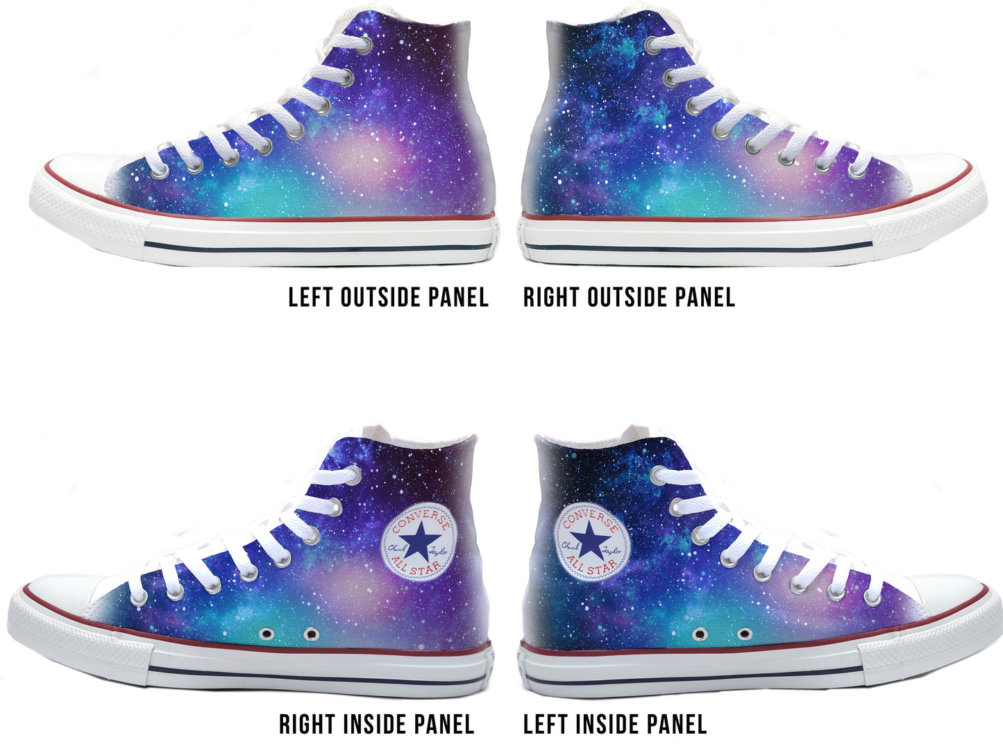 Outer Space Converse Chucks High Top Shoes