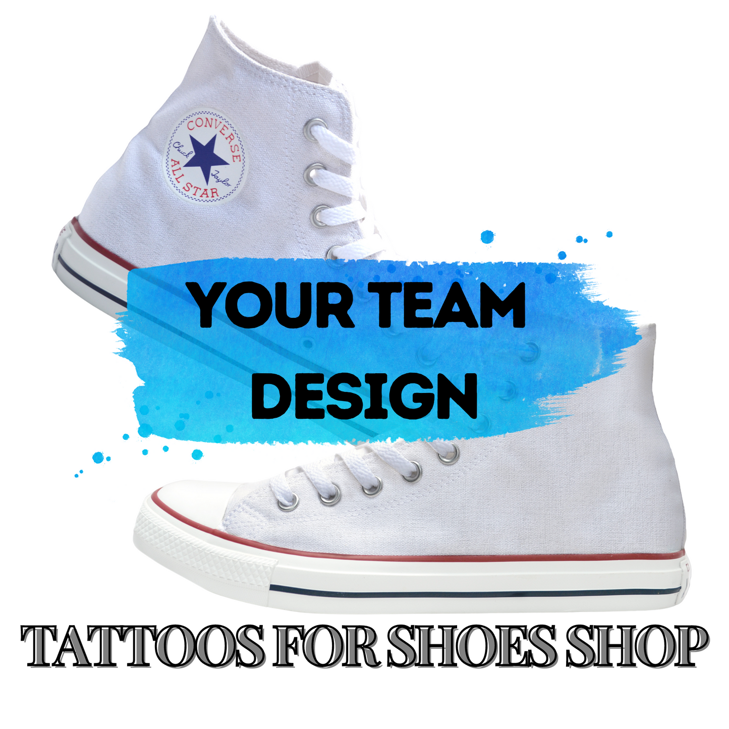 Your Team Design! Custom Converse Chucks High Top Shoes