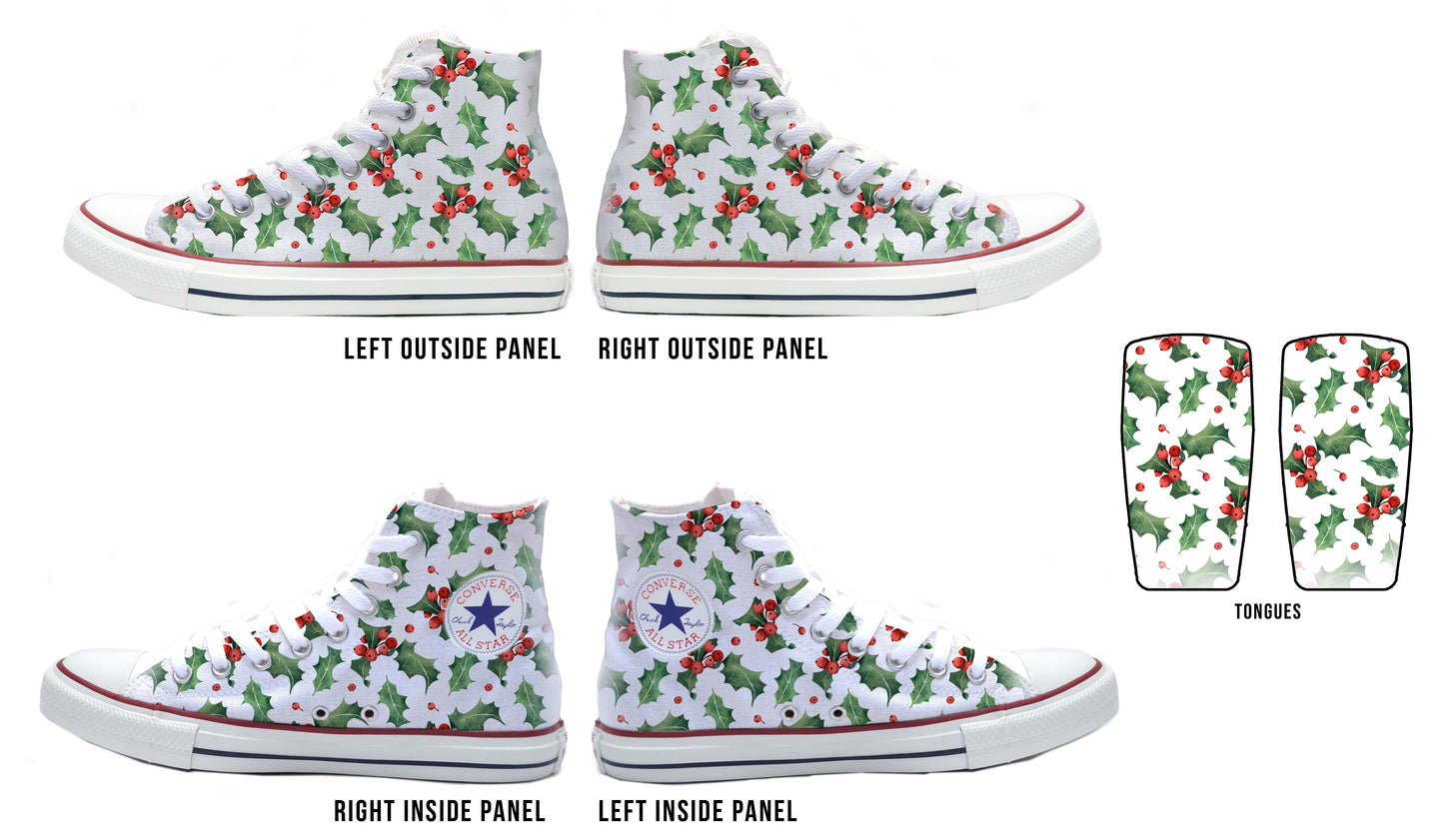 Happy Holly Days Converse Chucks High Top Shoes