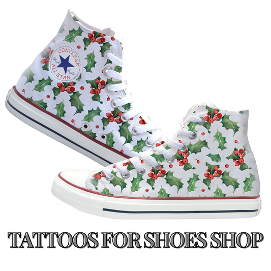 Happy Holly Days Converse Chucks High Top Shoes