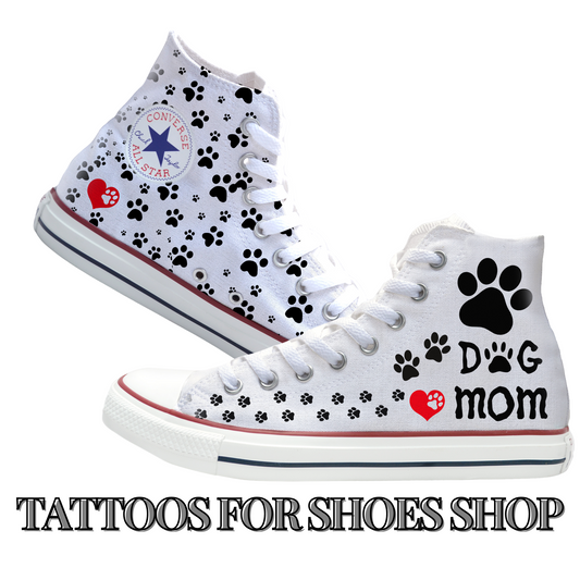 Dog Mom Paws Converse Chucks High Top Shoes