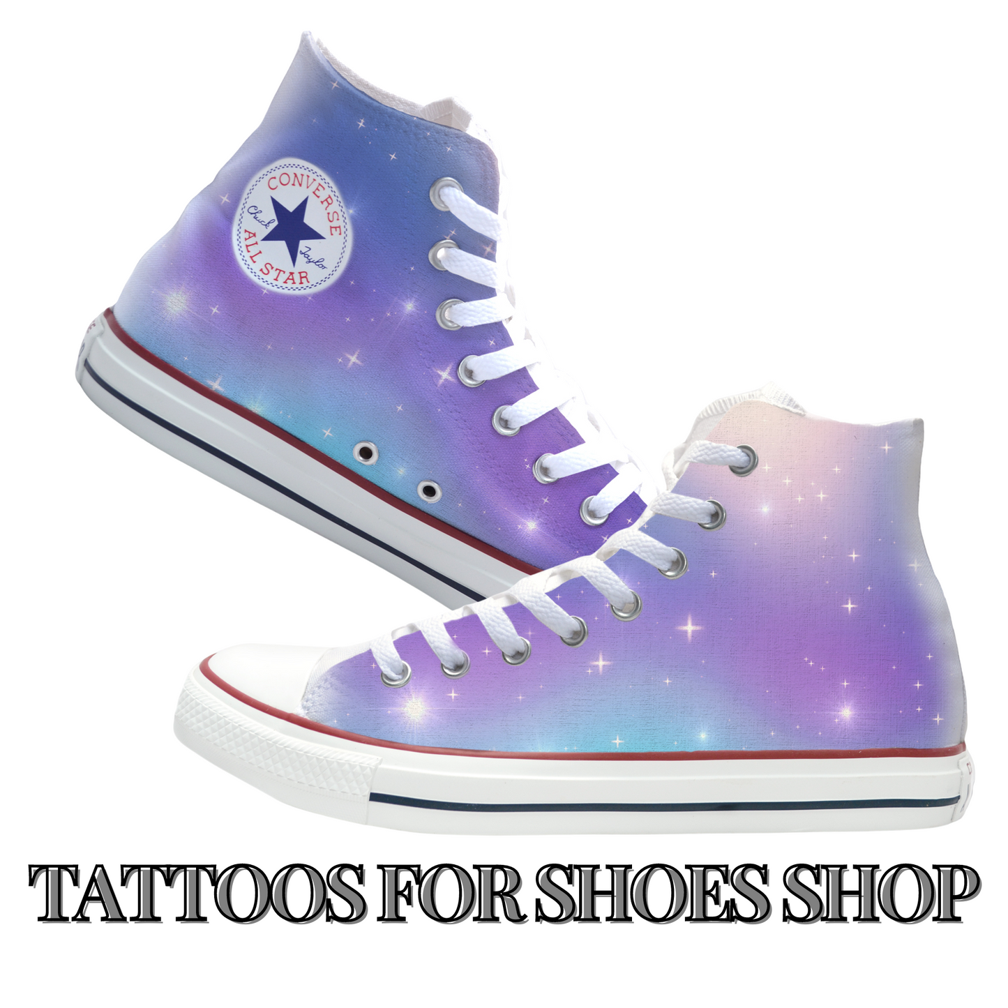 Sparkles Holographic Converse Chucks High Top Shoes