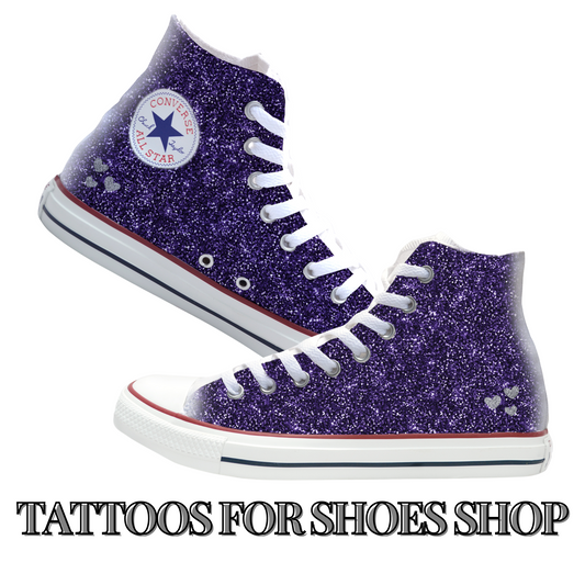 Sparkles Purple Converse Chucks High Top Shoes