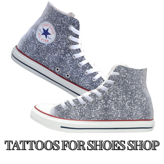 Sparkles Silver Converse Chucks High Top Shoes