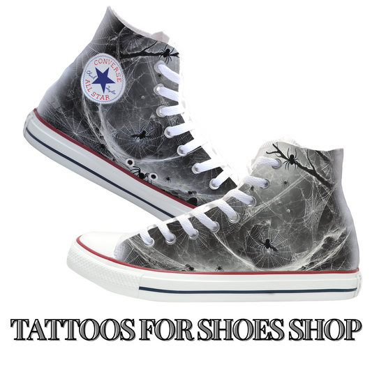 Spooky Web Converse Chucks High Top Shoes