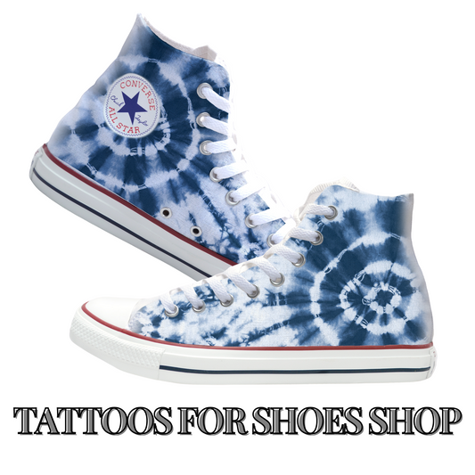 Tie Dye Blue Converse Chucks High Top Shoes