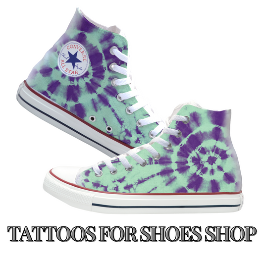 Tie Dye Green Converse Chucks High Top Shoes