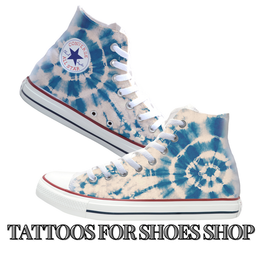 Tie Dye Teal Converse Chucks High Top Shoes