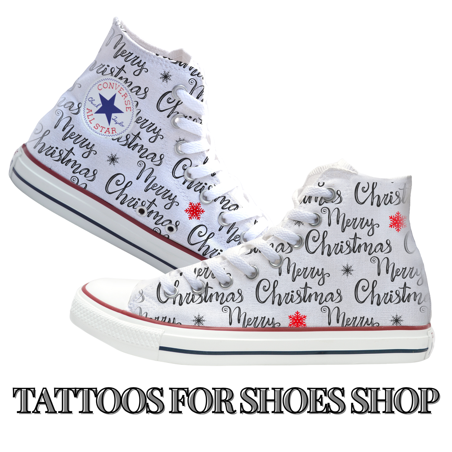 Merry Christmas Converse Chucks High Top Shoes