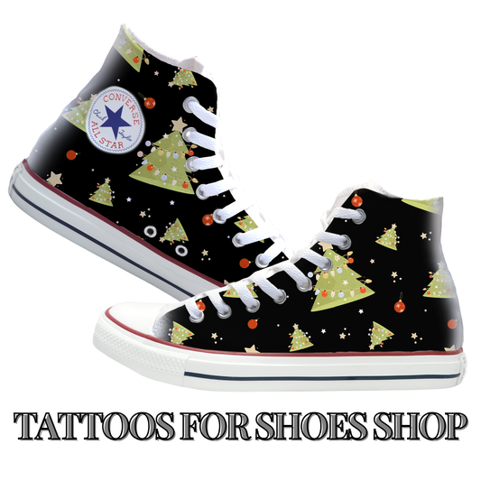 Merry Little Trees Converse Chucks High Top Shoes
