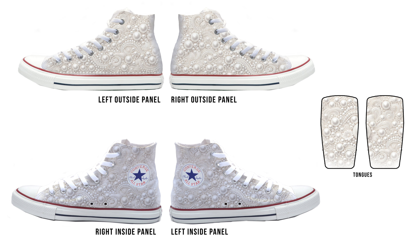 Timeless Pearls Converse Chucks High Top Shoes