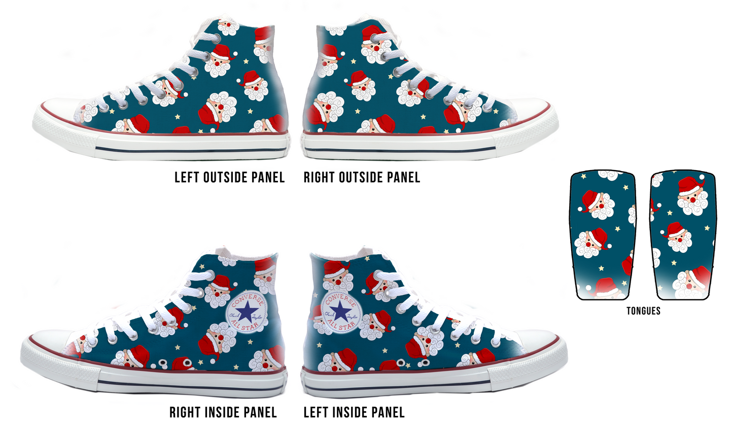 Santa Claus Converse Chucks High Top Shoes