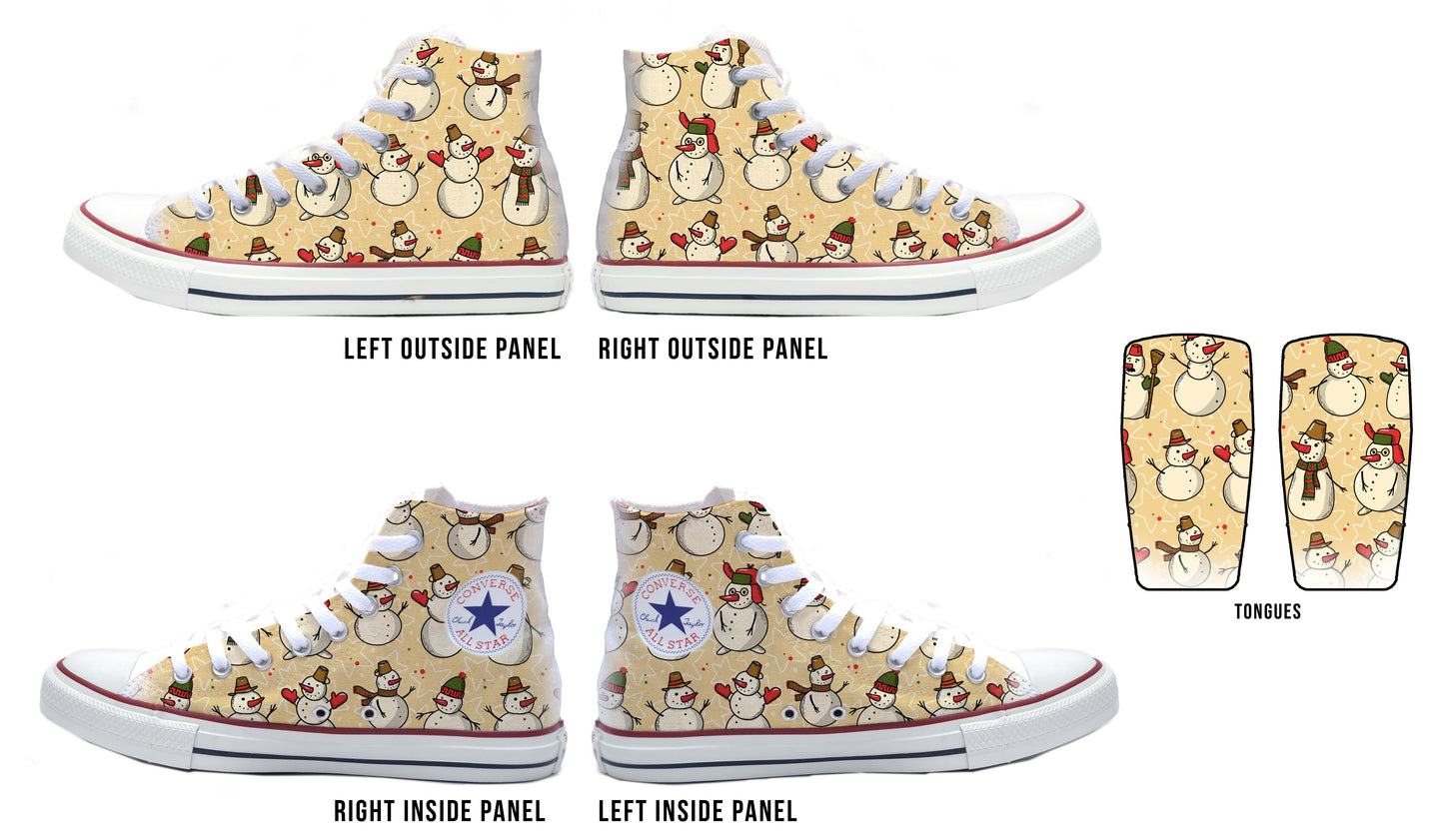 Silly Snowman Converse Chucks High Top Shoes