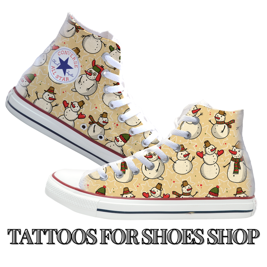 Silly Snowman Converse Chucks High Top Shoes