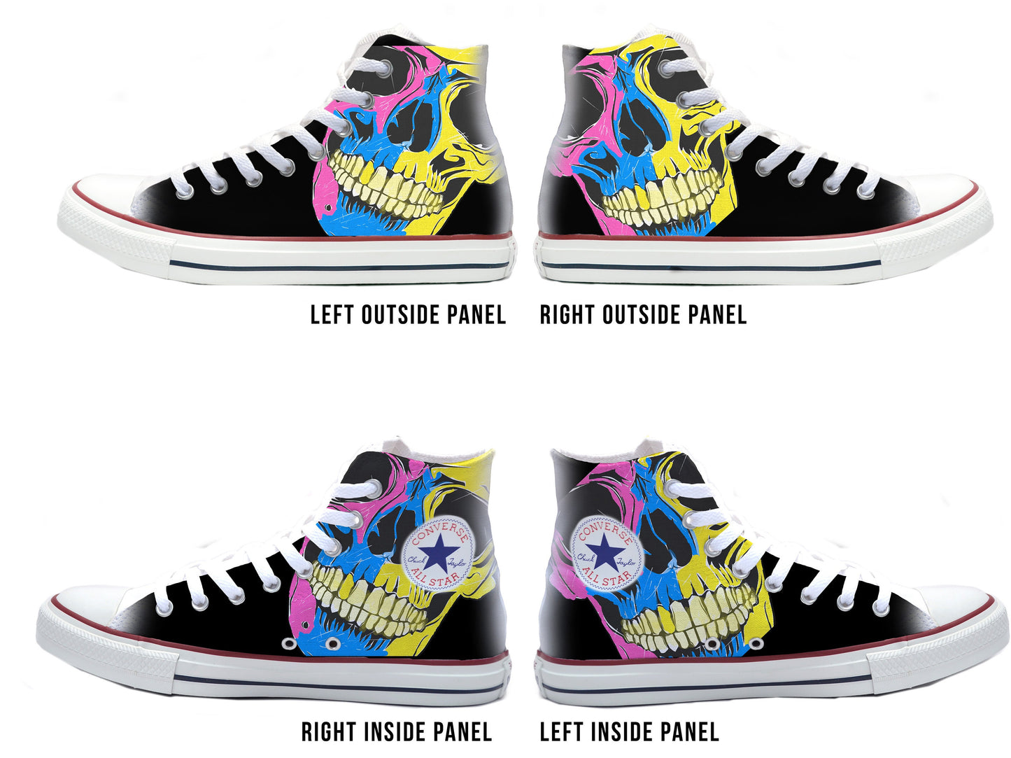 Sugar Skull Converse Chucks High Top Shoes