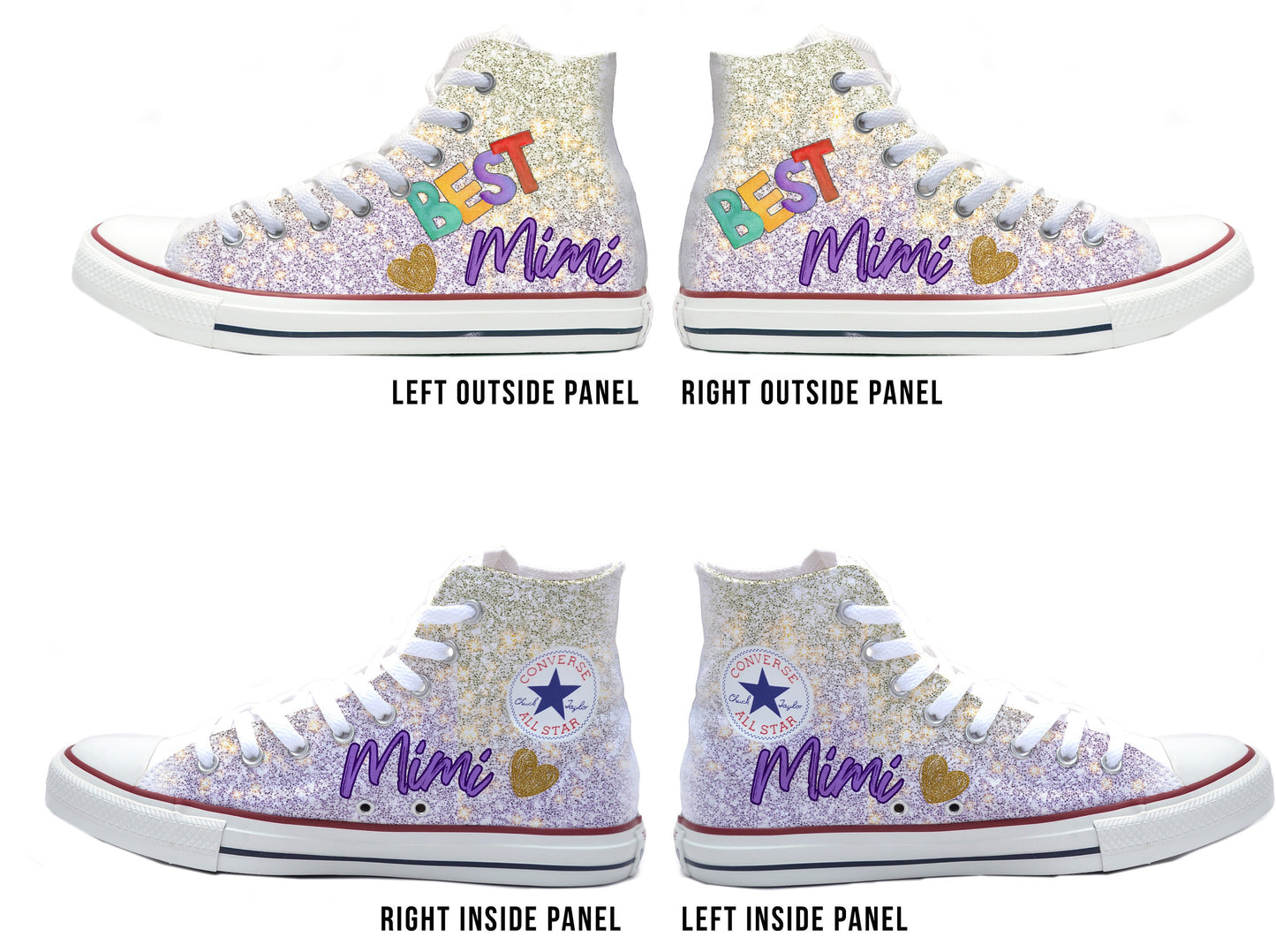 Best Grandma Custom Converse Chucks High Top Shoes