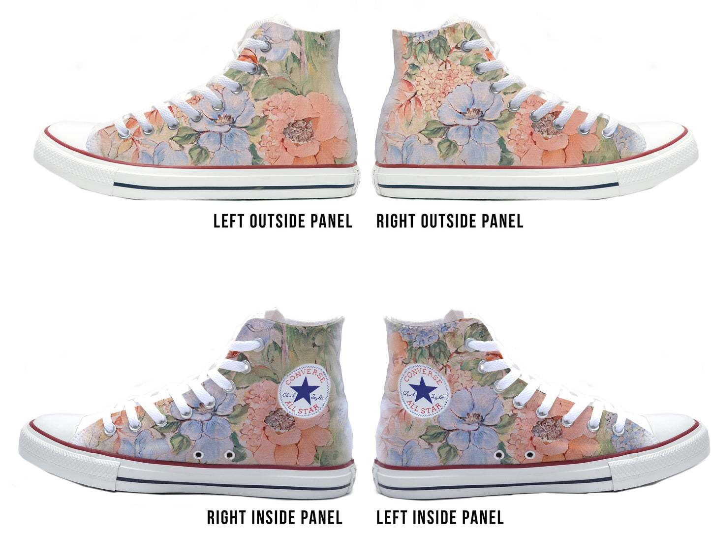 Vintage Floral Converse Chucks High Top Shoes