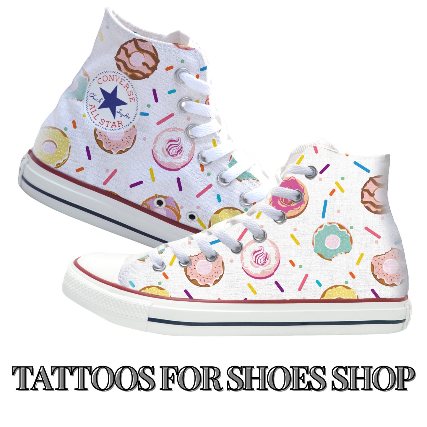 Donuts Converse Chucks High Top Shoes