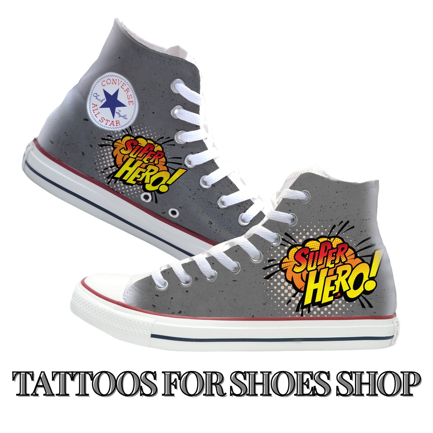 Super Hero Converse Chucks High Top Shoes