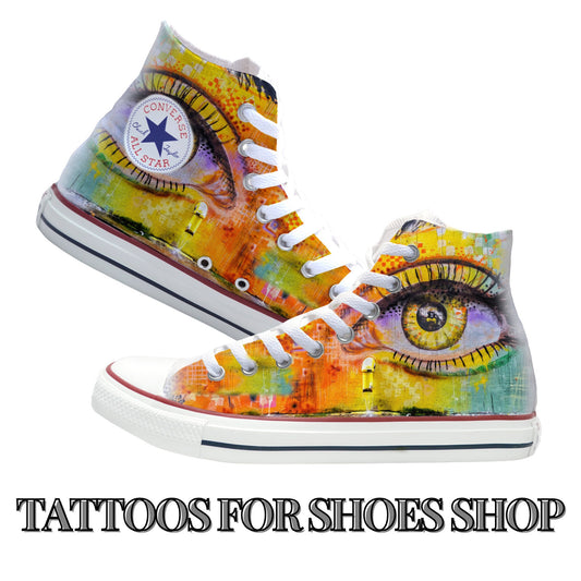 Graffiti Eye Converse Chucks High Top Shoes