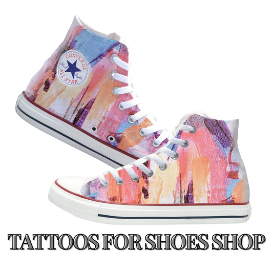 Abstract Vintage Converse Chucks High Top Shoes