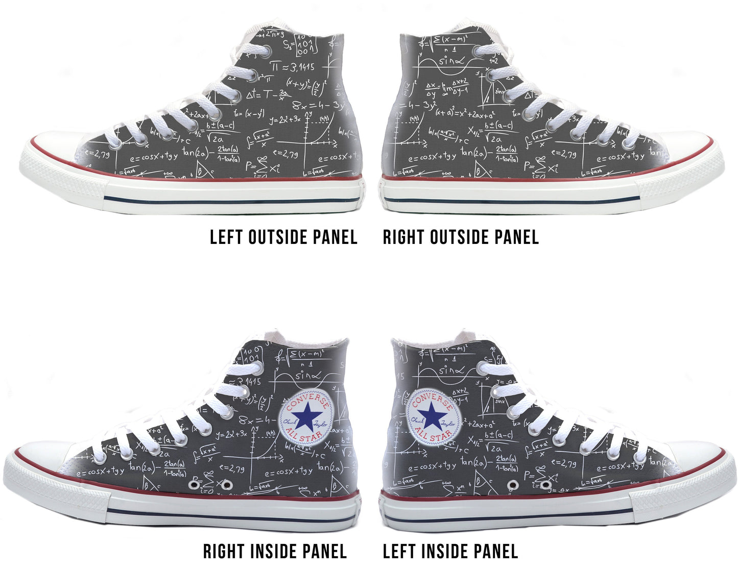 Mathematics Converse Chucks High Top Shoes