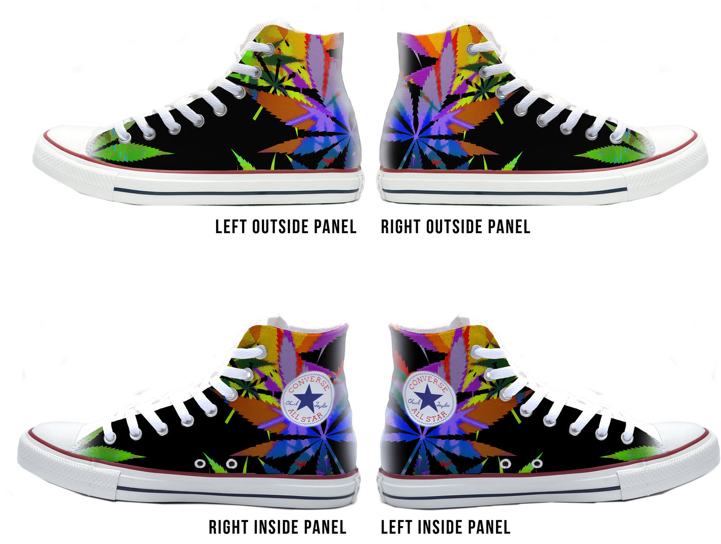 Cannabis Converse Chucks High Top Shoes