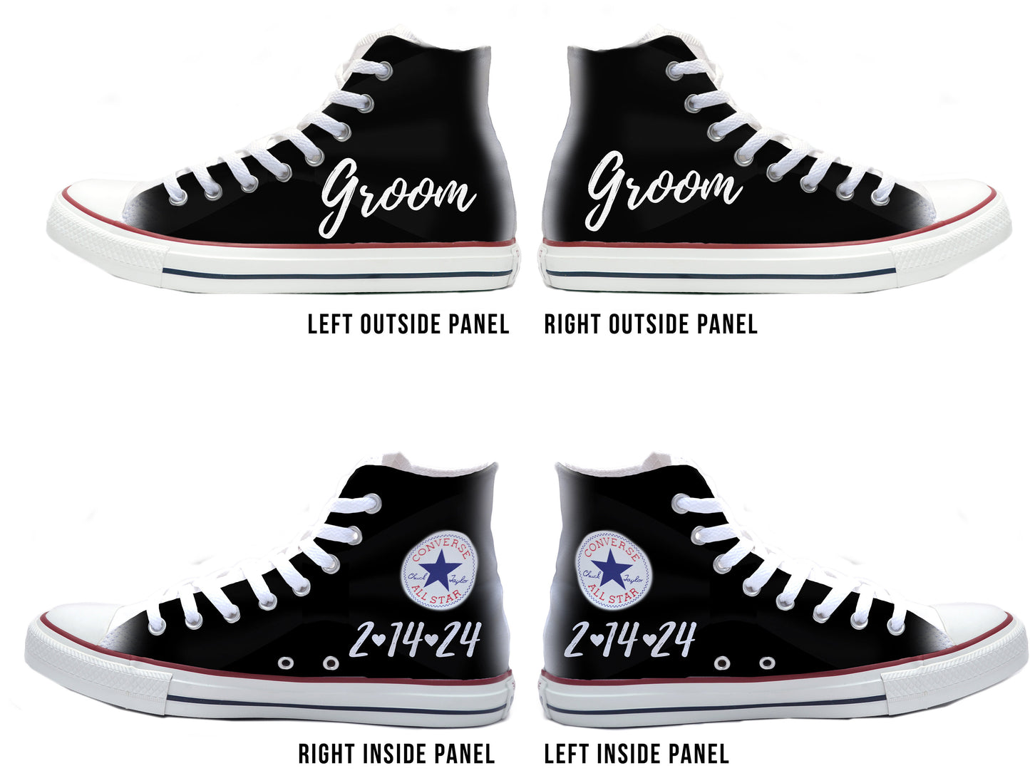 Groom Converse Chucks High Top Shoes