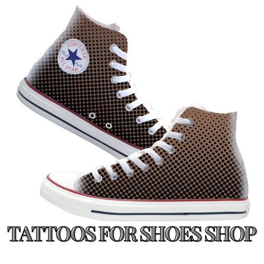 Brown with Black Dots Converse Chucks High Top Shoes