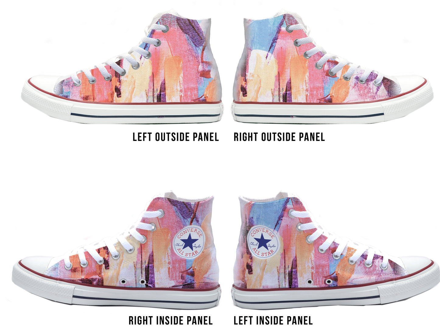 Abstract Vintage Converse Chucks High Top Shoes